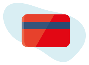 Red payment card